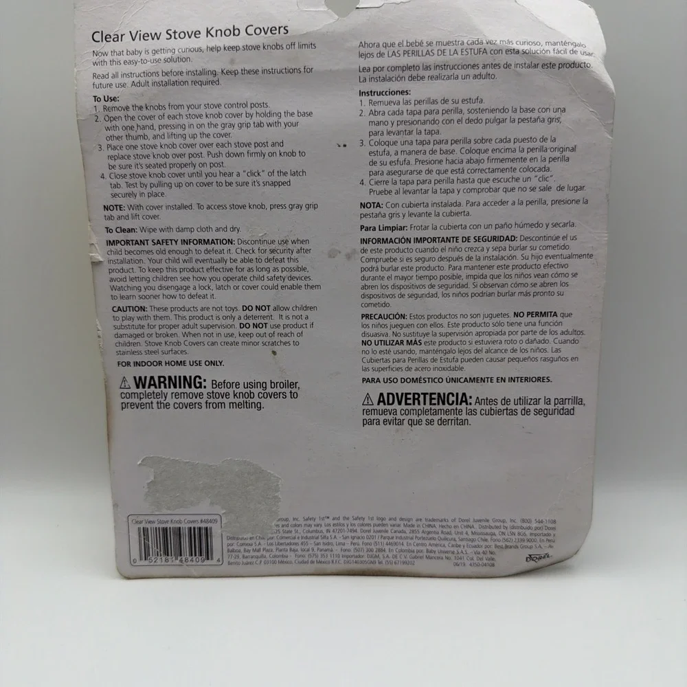 Safety 1st 5 Pack Clear View Stove‎ Knob Hinged Covers 48409 Child Proof Covers